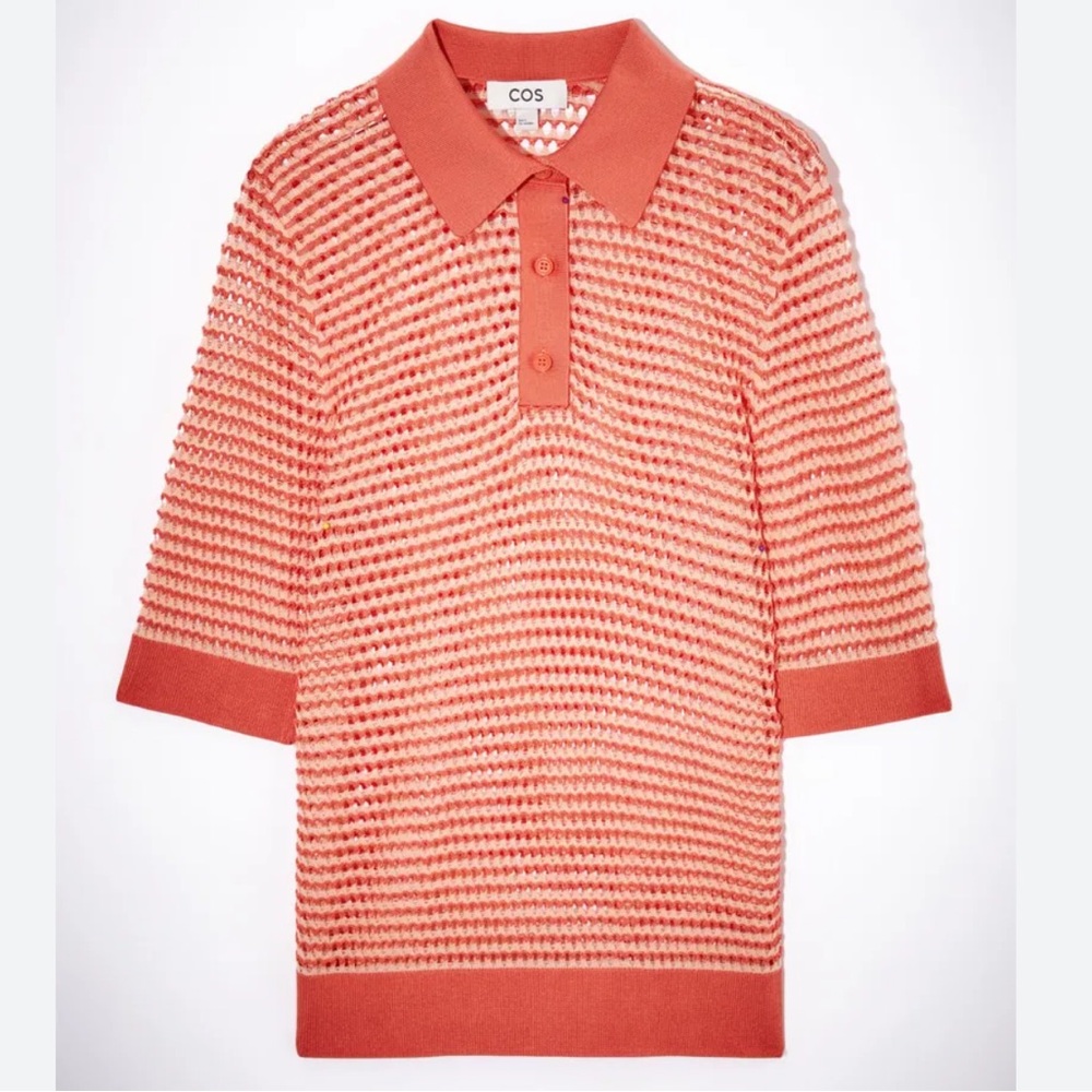 COS Open Knit Polo Shirt - Open Stitch Polo